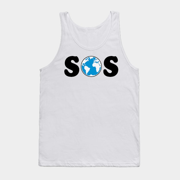 SOS – Earth Overshoot Day / Climate Change (Black / 3C) Tank Top by MrFaulbaum